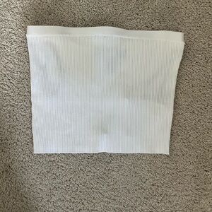 Forever 21 White Ribbed Tube Top NWT